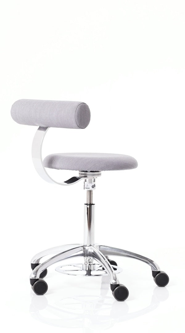 Löffler's promotional video showcasing the Aogo ergonomic stool