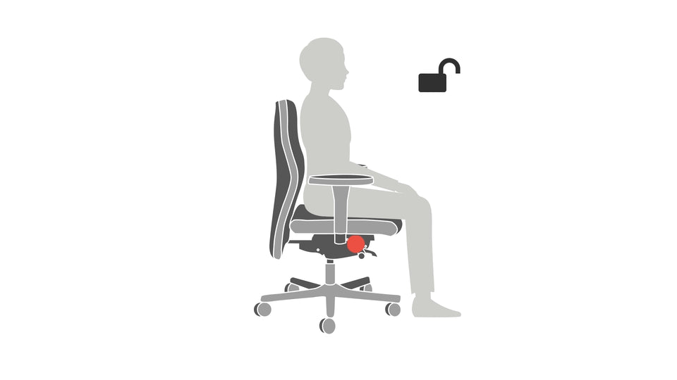 Löffler's instructional video on adjusting the Ergotop seat options for the Panamero office chair
