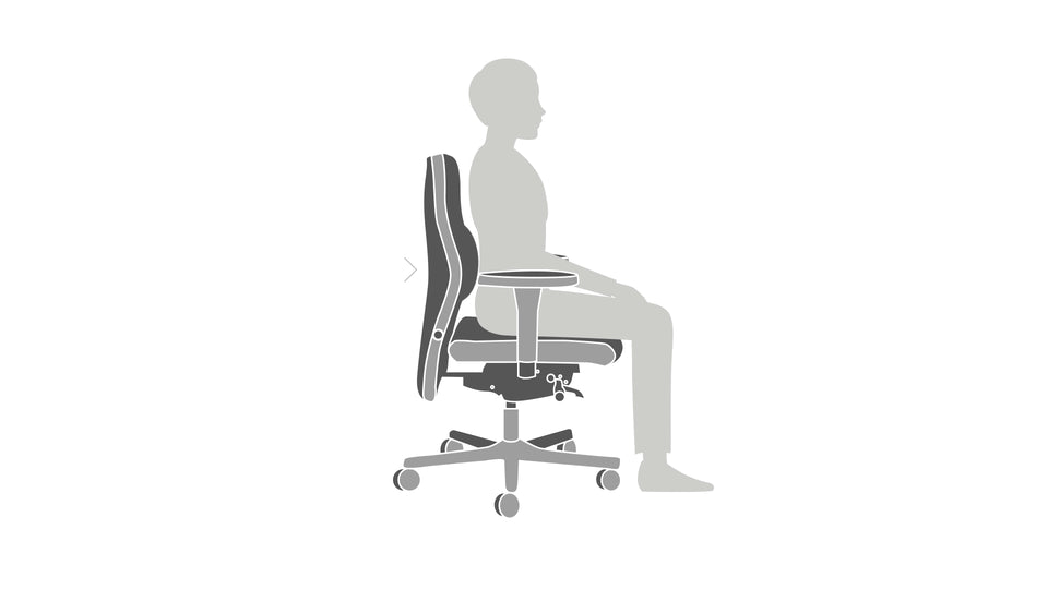 Löffler's instructional video on adjusting the lumbar support for the Panamero office chair